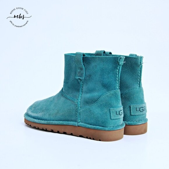 UGG Classic Unlined Mini Perf Boots Blue Women 7 - Picture 6 of 16